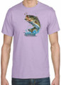 BIG MOUTH ACTION BASS FISH ON T-SHIRT