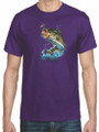 BIG MOUTH ACTION BASS FISH ON T-SHIRT