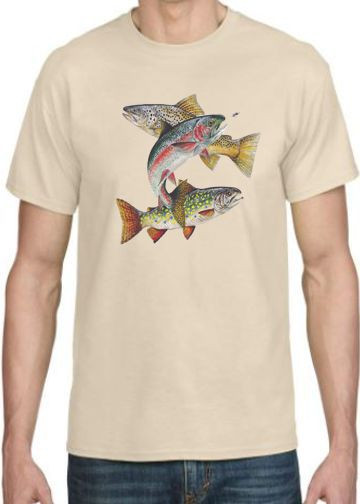 TROUT RIVER FISHING T-SHIRT
