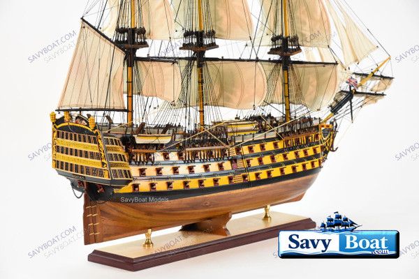 HMS VICTORY LARGE 46" TALL SHIP (NATURAL)