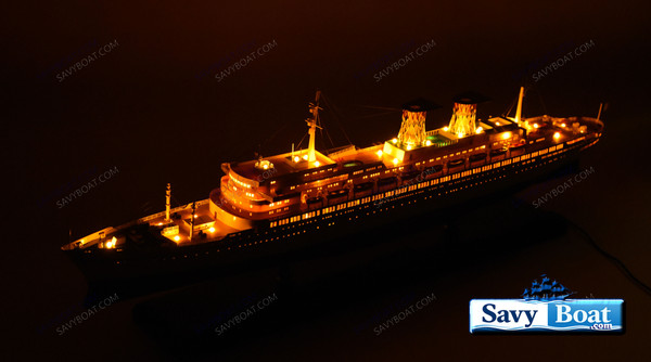 SS MICHELANGELO LIGHTED OCEAN LINER