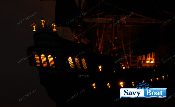 BLACK PEARL LIGHTED PIRATE SHIP 42"