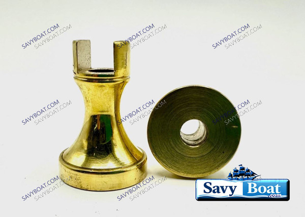 1.5 INCH, CONCAVE KEEL MT SOLID BRASS PEDESTALS,  ONE PAIR
