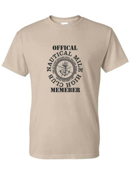 MEMBER NAUTICAL MILE HIGH CLUB (BLACK) ADULT T-SHIRT