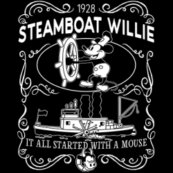 STEAMBOAT WILLIE VINTAGE LABEL T-SHIRT