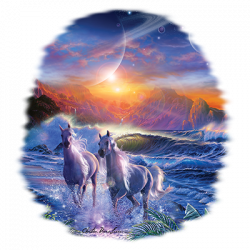 COSMIC SERINITY HORSES  T-SHIRT