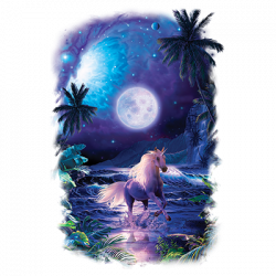 UNICORN MONOCEROS BEACH MOON T-SHIRT