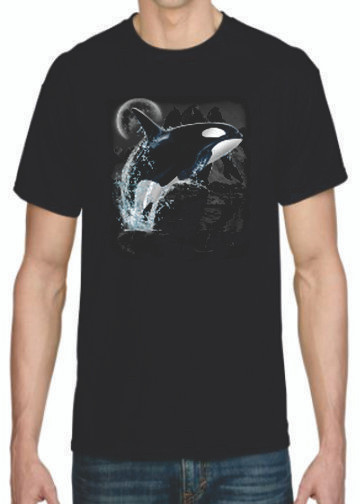 KILLER WHALE MOON BREACH ORCA T-SHIRT