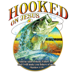 HOOKED ON JESUS BASS T-SHIRT