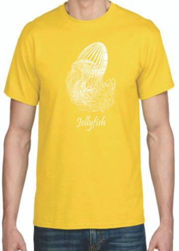 SPARKLING JELLYFISH GLITTERED FISHING T-SHIRT