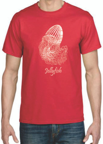 SPARKLING JELLYFISH GLITTERED FISHING T-SHIRT