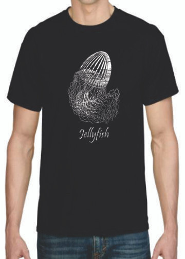 SPARKLING JELLYFISH GLITTERED FISHING T-SHIRT
