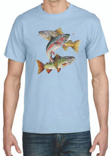 TROUT RIVER FISHING T-SHIRT