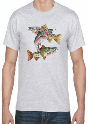 TROUT RIVER FISHING T-SHIRT