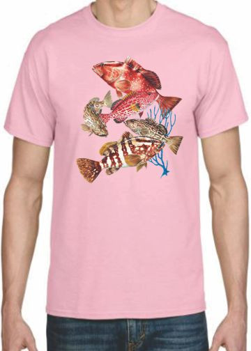GROUPER GROUP COD FISH T-SHIRT