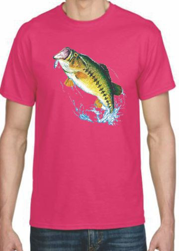 JUMPING BASS FISH T-SHIRT