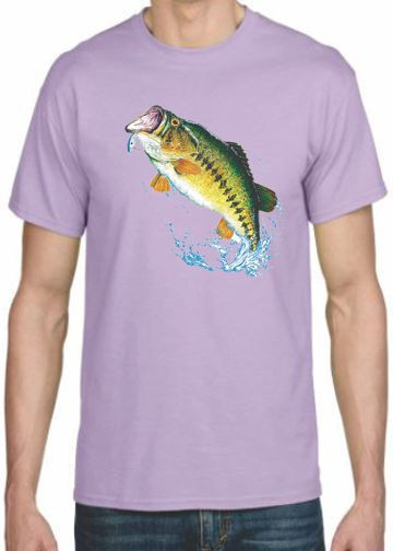 JUMPING BASS FISH T-SHIRT
