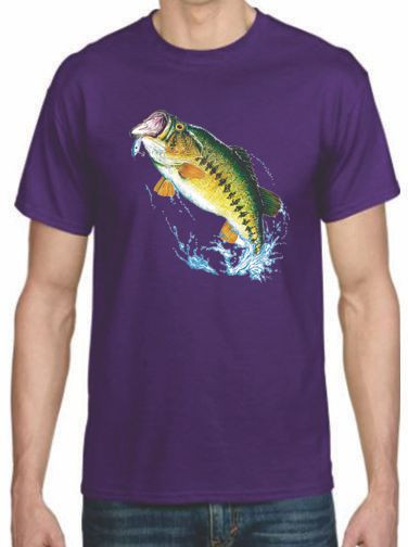 JUMPING BASS FISH T-SHIRT