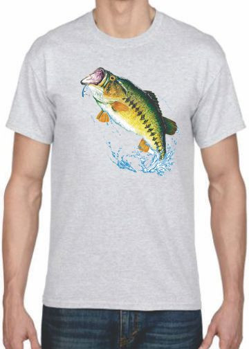 JUMPING BASS FISH T-SHIRT
