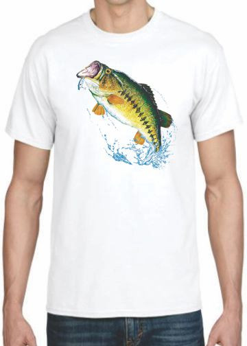 JUMPING BASS FISH T-SHIRT