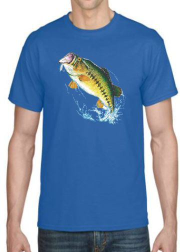 JUMPING BASS FISH T-SHIRT