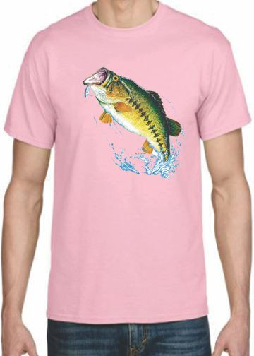 JUMPING BASS FISH T-SHIRT