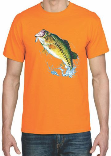 JUMPING BASS FISH T-SHIRT