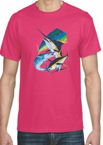 JUMPING SOWORDFISH MARLIN TUNA T-SHIRT
