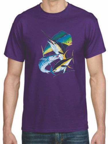 JUMPING SOWORDFISH MARLIN TUNA T-SHIRT