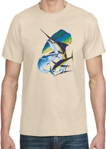 JUMPING SOWORDFISH MARLIN TUNA T-SHIRT