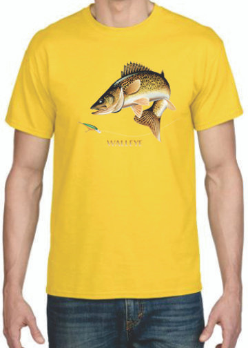 WALLEYE  2 JUMPIN F ISH T-SHIRT
