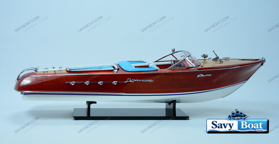 RIVA AQUARAMA LARGE 35" RC READY RUNABOUT (BLUE)