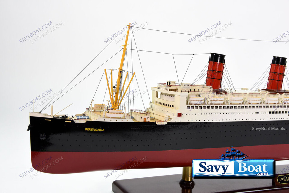RMS BERENGARIA  STEAMSHIP 39" fully built wood model with stand