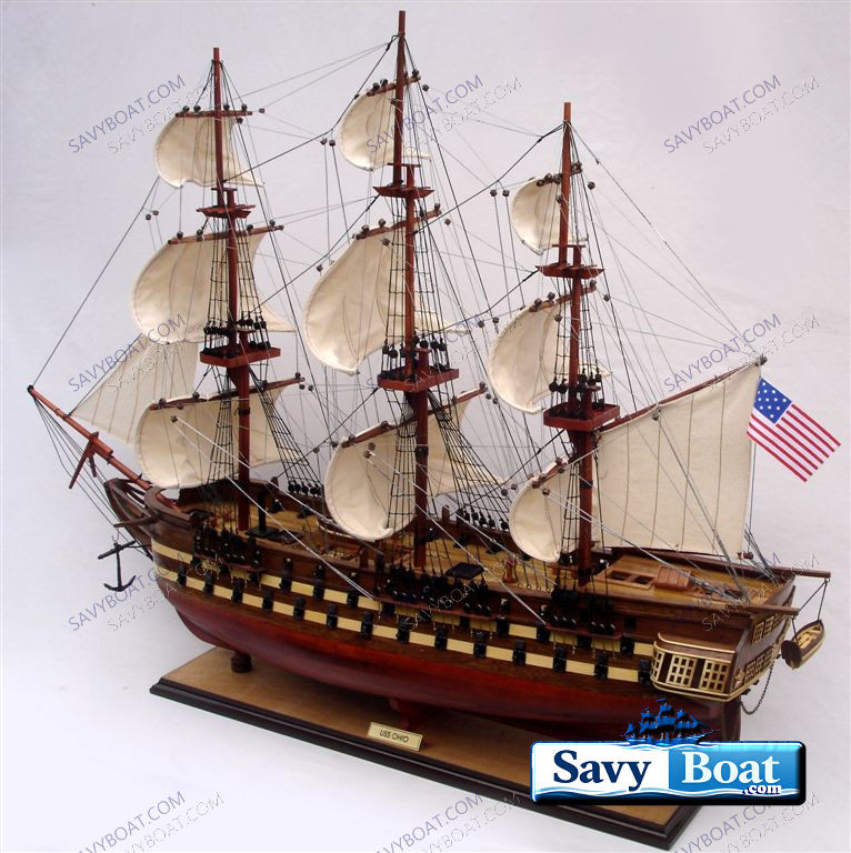 USS OHIO TALL SHIP W/ SAILS