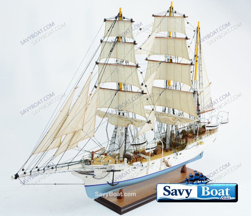 1914 STATSRAAD LEHMKUHL TALL SHIP W/ SAILS