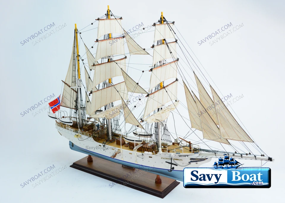 1914 STATSRAAD LEHMKUHL TALL SHIP W/ SAILS