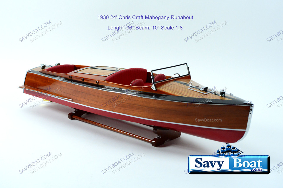 1930 24ft CHRIS CRAFT 36" RC READY RUNABOUT