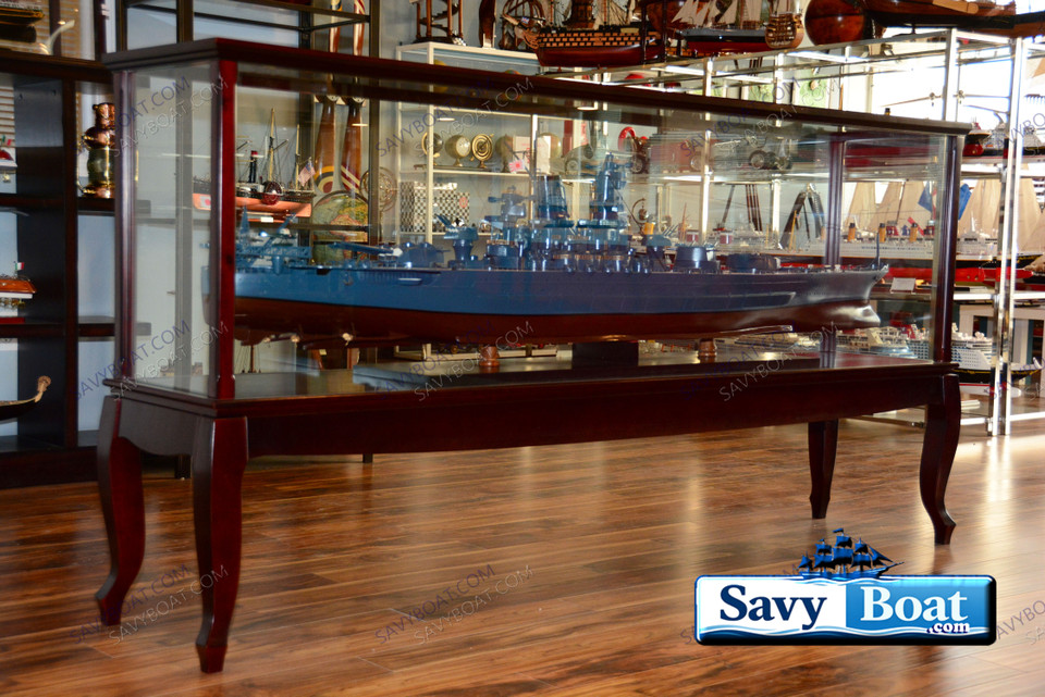 60" HUGE  DISPLAY CASE FOR LARGE OR MULTIPLE SHIPS