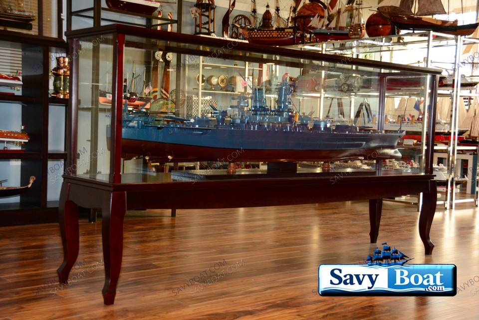 60" HUGE  DISPLAY CASE FOR LARGE OR MULTIPLE SHIPS