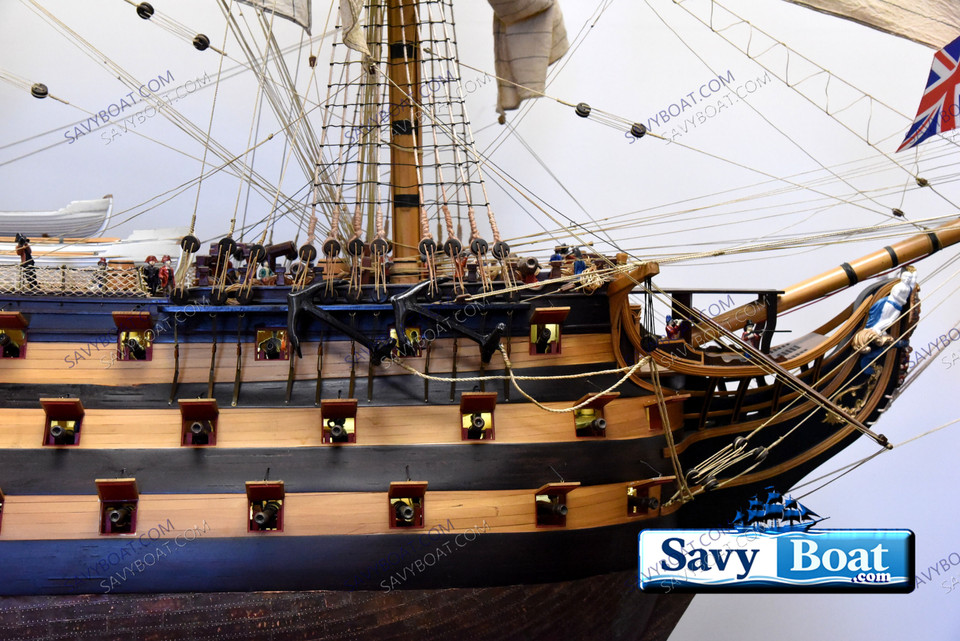 RARE, LIGHTED HMS VICTORY HUG 10 FT, TALL SHIP
