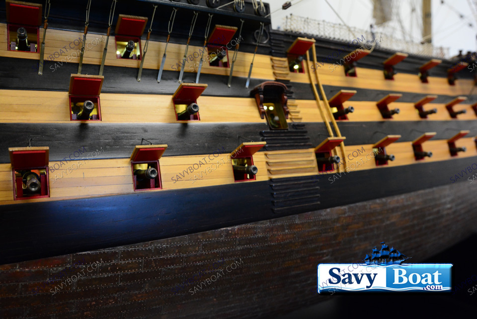 RARE, LIGHTED HMS VICTORY HUG 10 FT, TALL SHIP