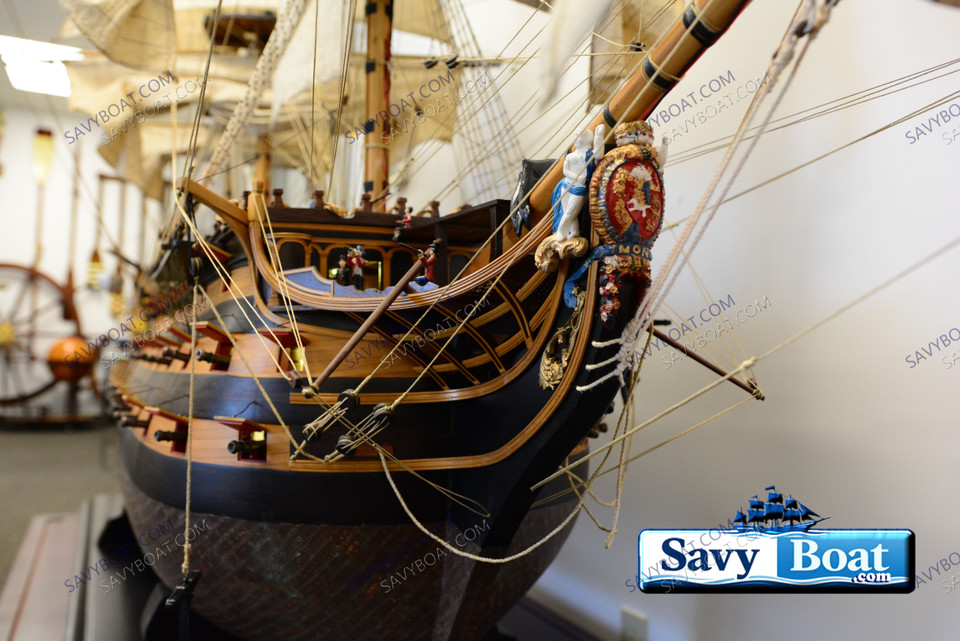 RARE, LIGHTED HMS VICTORY HUG 10 FT, TALL SHIP