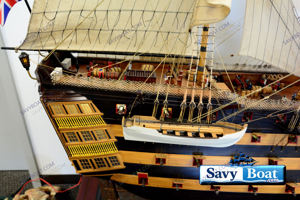 RARE, LIGHTED HMS VICTORY HUG 10 FT, TALL SHIP