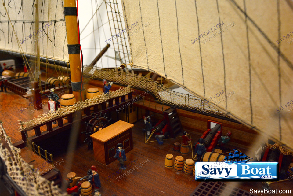 RARE, LIGHTED HMS VICTORY HUG 10 FT, TALL SHIP