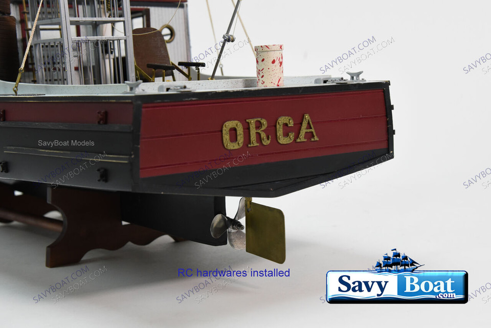 JAWS SHARK HUNTING BOAT ORCA - RC READY  &  LIGHTED