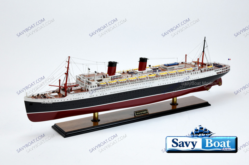 SS Île de FRANCE LIGHTED OCEAN LINER
