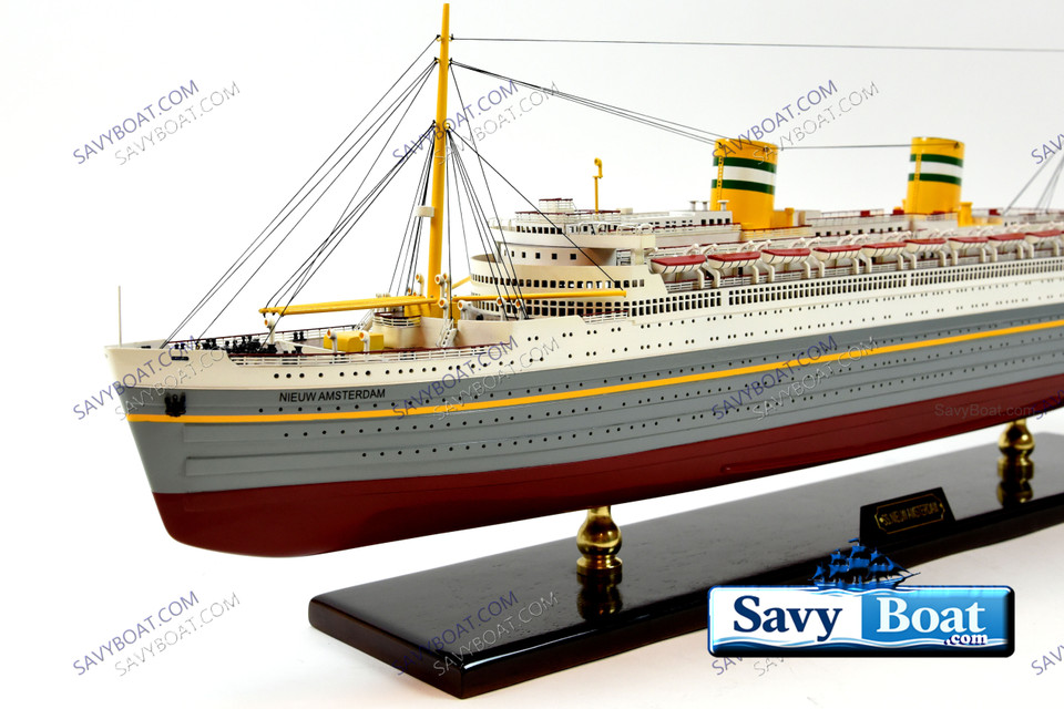SS NIEUW AMSTERDAM DUTCH OCEAN LINER  (GRAY)