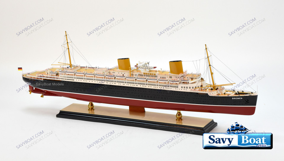 SS BREMEN LIGHTED OCEAN LINER