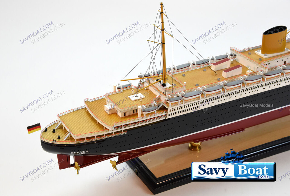 SS BREMEN LIGHTED OCEAN LINER