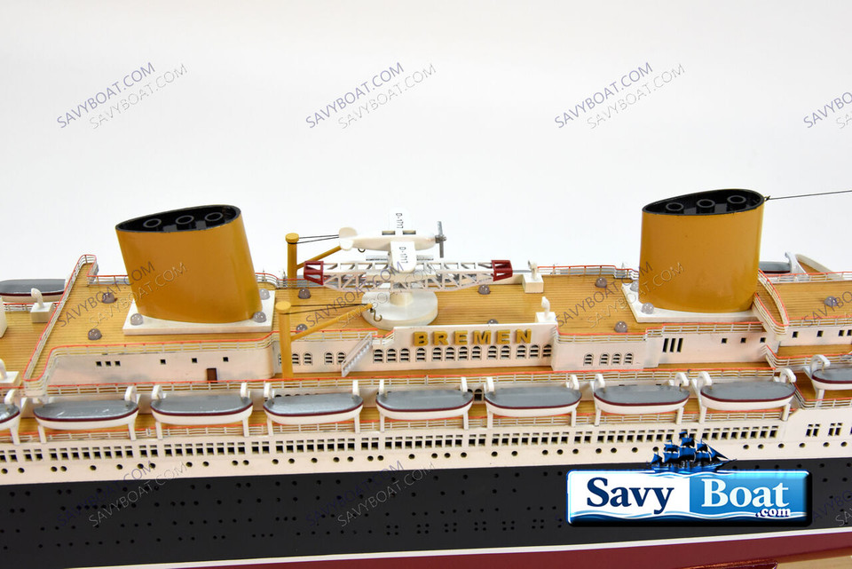 SS BREMEN LIGHTED OCEAN LINER